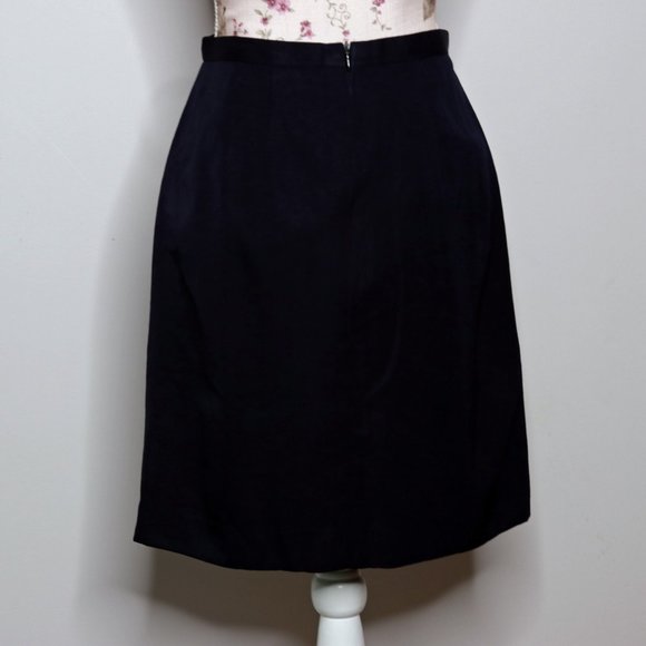 CRISCA by ESCADA Dark Navy Blue Pencil Skirt - Picture 3 of 9